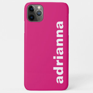 Modern Monogram Hot Pink iPhone 11 Pro Max Case