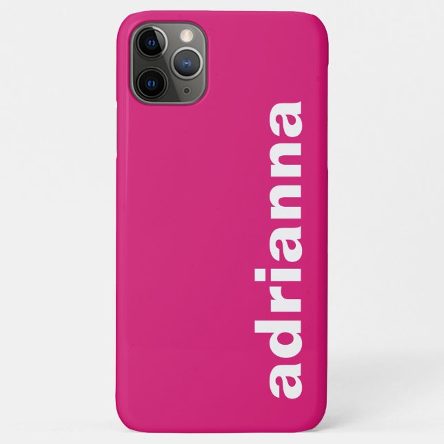 Modern Monogram Hot Pink Case-Mate iPhone Case (Back)