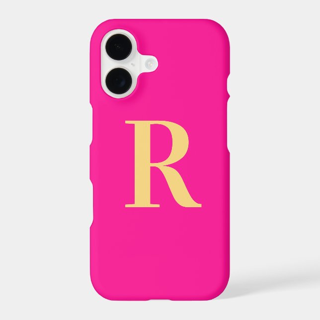 Modern Monogram Hot Pink Gold (Back)