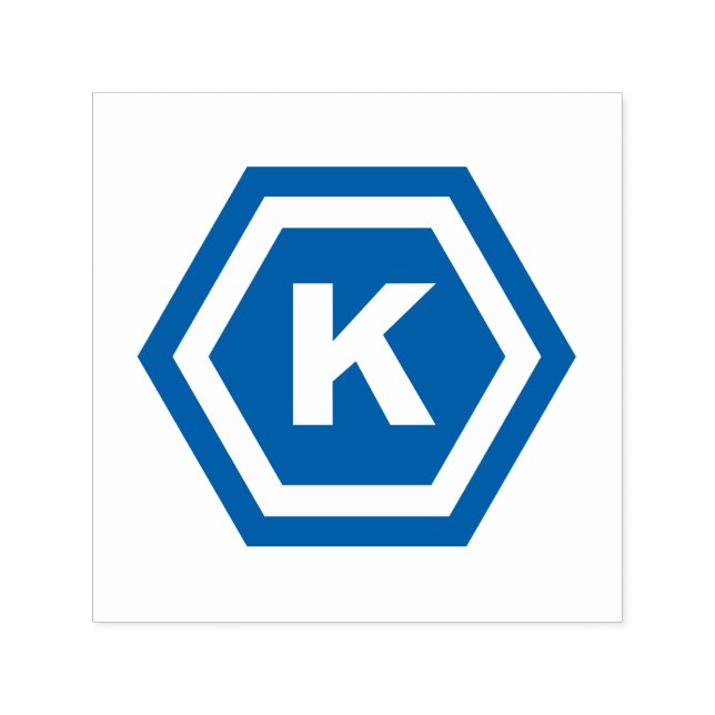Modern Monogram in Hexagons Self-inking Stamp (Design)