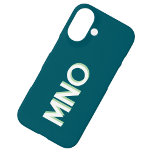 Modern Monogram Initial Drop Shadow iPhone 16 Case<br><div class="desc">Modern minimalist monogram initial design which can be changed to personalise. White on a teal green background with a light apple green drop shadow.</div>