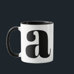 Modern Monogram Initial Letter Black and White A Mug<br><div class="desc">Cute modern A monogram in black and white. If your preferred letter does not work on this mug,  please see the monogram mug collection for the letter you'd like or contact me.</div>