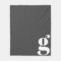 Modern Monogram Initial Letter Chic Black White