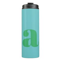 Modern Monogram Initial Letter in Blue and Green