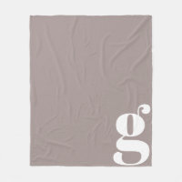 Modern Monogram Initial Letter Rustic Taupe