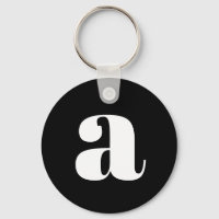 Modern Monogram Initial Letter Simple Black White