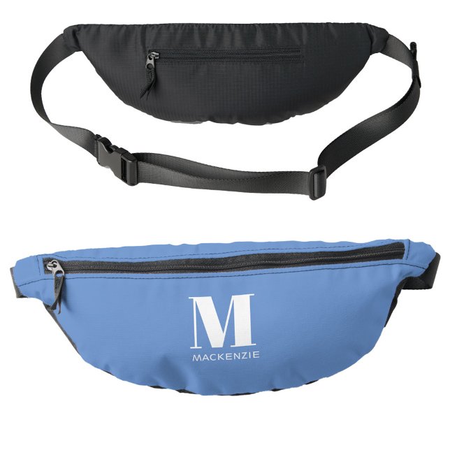 Modern Monogram Initial Name Bum Bags (Simple modern monogram name personalized fanny pack)