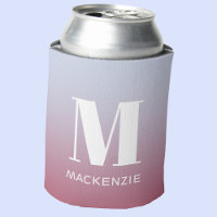 Modern Monogram Initial Name Pink Blue Gradient