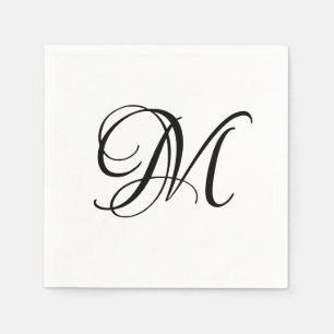 Modern Monogram Initial Napkin