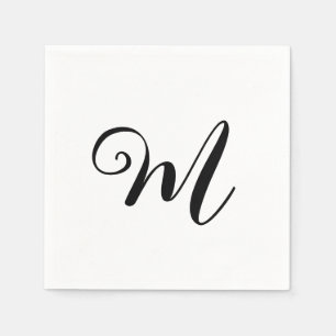 Modern Monogram Initial Napkin