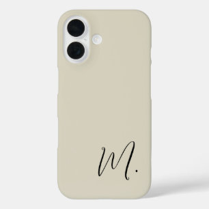 Modern Monogram Initial Replace Add Yours iPhone 16 Case