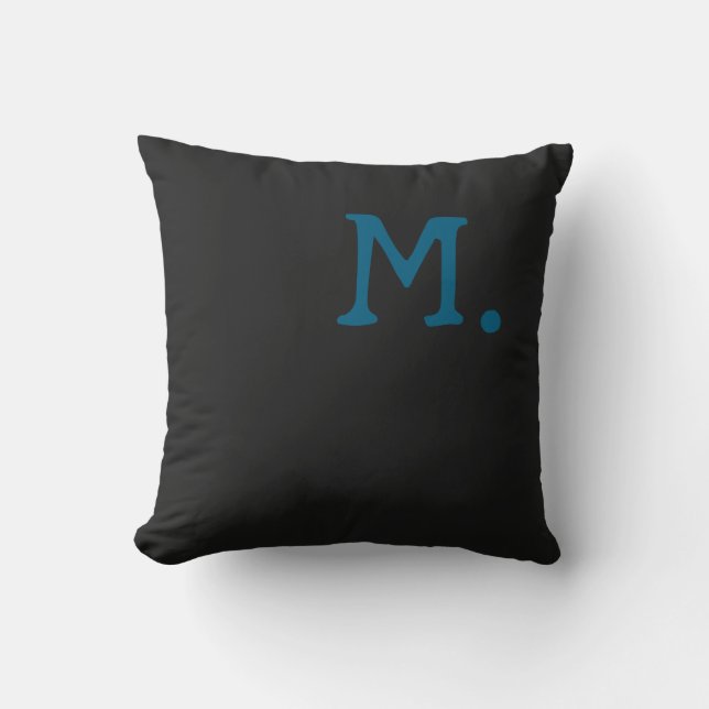 Modern Monogram Initial Replace Add Yours Cushion (Front)