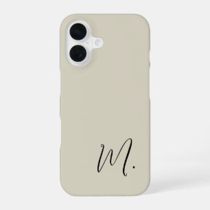 Modern Monogram Initial Replace Add Yours iPhone 16 Case