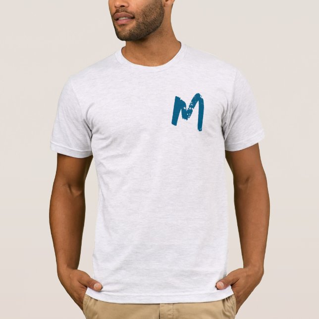 Modern Monogram Initial Replace Add Yours T-Shirt (Front)