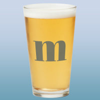 Modern Monogram Initial Sage Green Beer