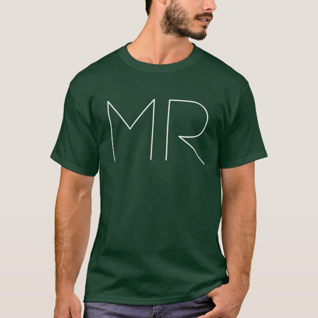Modern Monogram Initials Add Your Text Replacement T-Shirt (Front)
