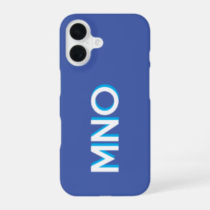 Modern Monogram Initials Personalised iPhone 16 Case