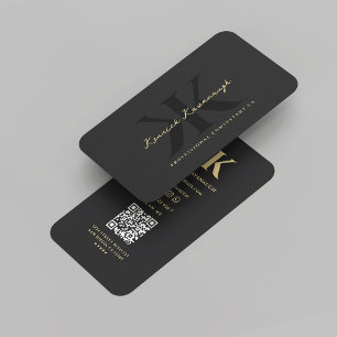 Modern Monogram K Professional Marketing  Business Card