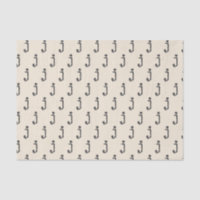 Modern Monogram Letter Typewriter Typography Cream