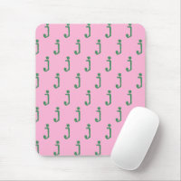 Modern Monogram Letter Typewriter Typography Pink