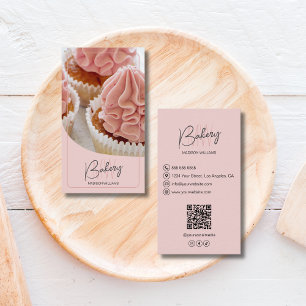 Modern Monogram Logo Bakery Pastry Chef Business Card
