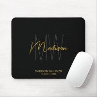 Modern Monogram Logo Black Gold Consultant