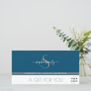 Modern Monogram Logo Business Gift Certificate