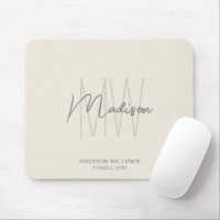Modern Monogram Logo Cream Tan Consultant