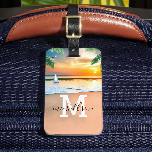 Modern Monogram Luggage Tag  (Front Insitu 2)