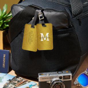 Modern Monogram Luggage Tag