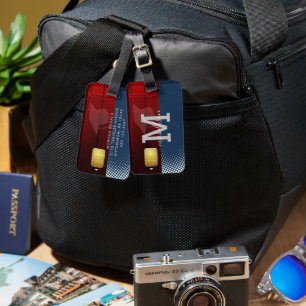 Modern Monogram Luggage Tag