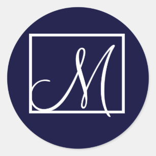Modern Monogram M Stickers
