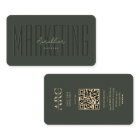 Modern Monogram Marketing Professional Dark Green