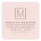 Modern monogram minimal light pink return address