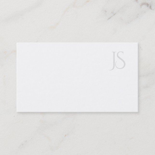 Modern Monogram Minimalist Professional Template Business Card (Front)