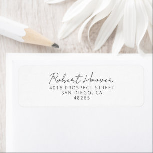 Modern Monogram Minimalist Return Address Label