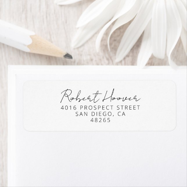 Modern Monogram Minimalist Return Address Label (Insitu)