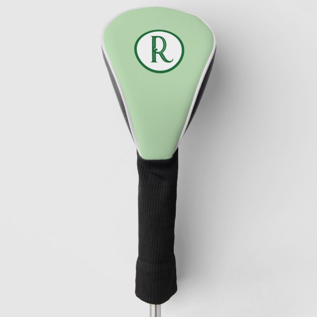 Modern Monogram Name Golf Head Cover (Front)
