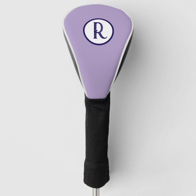 Modern Monogram Name Golf Head Cover (Front)