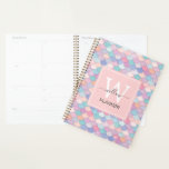 Modern Monogram Name Initial Mermaid Pale Pink Planner<br><div class="desc">Modern Monogram Name Initial Mermaid Pale Pink Planner. Personalised planner. Features mermaid scales pattern with glitter effect. Pattern vector designed by brgfx.</div>