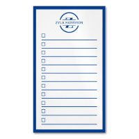 Modern Monogram Name Navy Blue To Do List