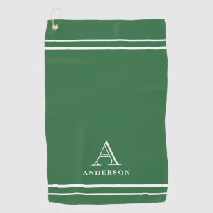 Modern Monogram Name, Personalised Golf Gift Towel