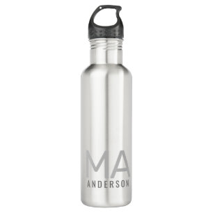 Modern Monogram Name Subtle Personalised  710 Ml Water Bottle