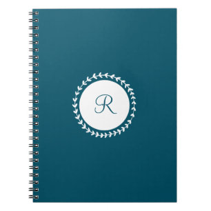 Modern Monogram Navy Blue Notebook
