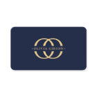 Modern Monogram O Logo Elegant Dark Navy Blue 