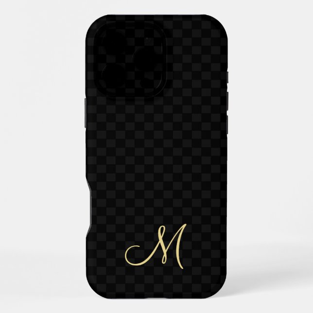 Modern Monogram Pattern iPhone Slim Fit Hard Case (Back)