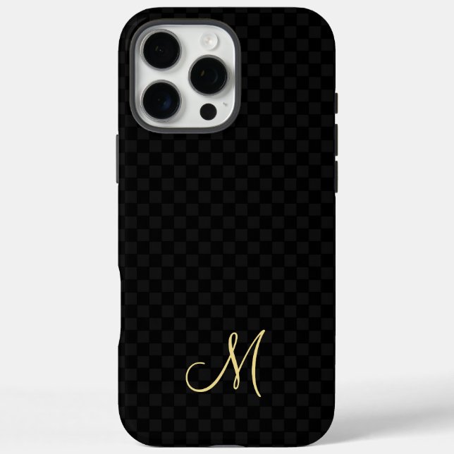 Modern Monogram Pattern iPhone Slim Fit Hard Case (Back)