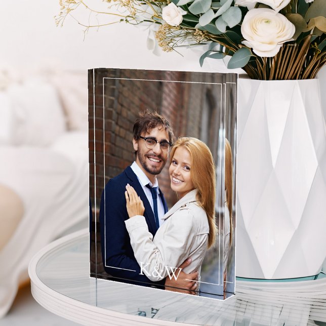 Modern Monogram Photo Block (Creator Uploaded)