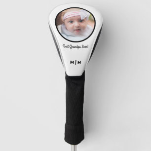Modern Monogram Photo Grandpa Golf Head Cover