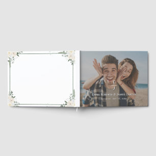 Modern Monogram Photo Guest Book